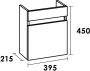 BRAUER Solution Fonteinonderkast 40x45x22cm 1 linksdraaiende deur MFC legno calore FO-SLLLC - Thumbnail 2