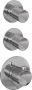 BRAUER Chrome Carving Regendoucheset inbouw hoofddouche 30cm Wandarm glijstang met inbouwdeel Carving knoppen handdouche Rond 1 stand chroom 5-CE-118 - Thumbnail 6
