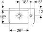 GEBERIT Renova Compact Fontein 1x waskom kraangat rechts overloop keramiek 400 x 250 x 150mm(BxDxH ) wit - Thumbnail 2