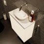Mondiaz Fowy toiletmeubel 50x50x23cm talc mat 0 kraangaten wasbak: midden 1 deur solid surface met blad MDF kleur wasbak: wit FOWY59006talctalc - Thumbnail 4