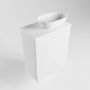 Mondiaz Fowy toiletmeubel 40x50x23cm talc mat 1 kraangat wasbak: rechts 1 deur solid surface met blad MDF kleur wasbak: wit FOWY59002talctalc - Thumbnail 3