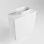 Mondiaz Fowy toiletmeubel 50x50x23cm talc mat 0 kraangaten wasbak: midden 1 deur solid surface met blad MDF kleur wasbak: wit FOWY59006talctalc - Thumbnail 3