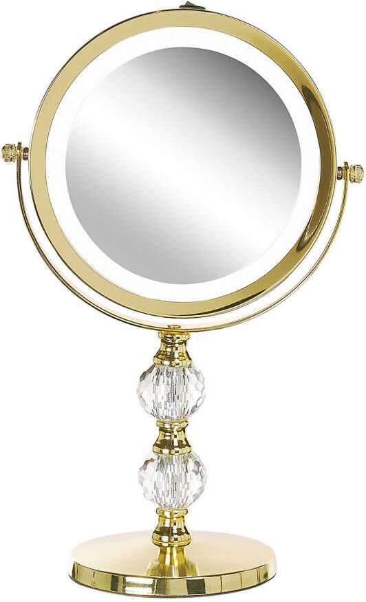 Beliani CLAIRA Make-up spiegel-Goud-Glas IJzer
