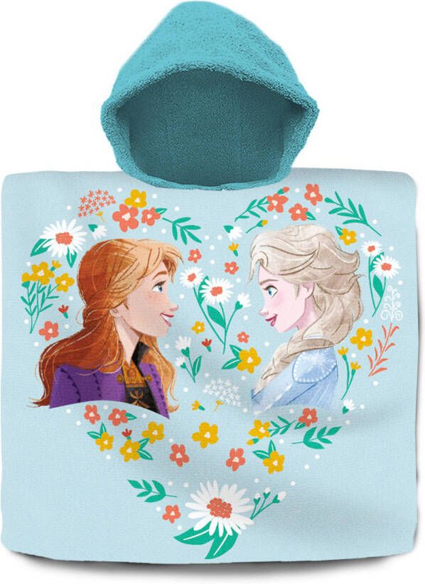 Disney Frozen bad cape poncho 60 x 120 cm katoen voor kinderen Badcapes