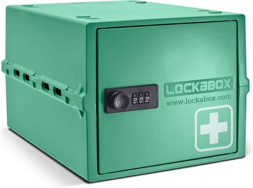 Lockabox One™ Afsluitbare Medicijnkast Opbergbox met Cijferslot groen