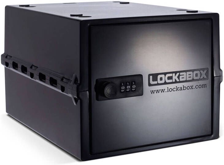 Lockabox One™ Afsluitbare Medicijnkast Opbergbox met Cijferslot zwart