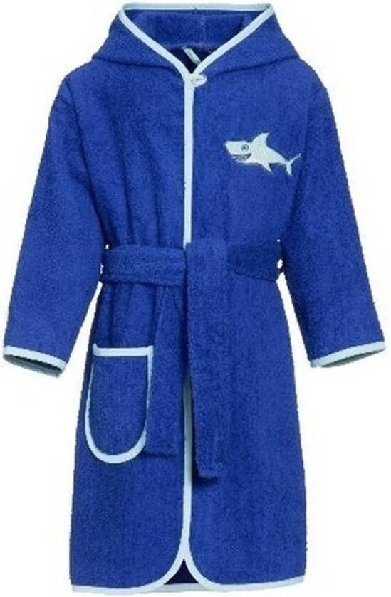 Playshoes Badstof kinder badjassen ochtendjassen blauw voor jongens 134 140 (9-10 jr) Badjassen