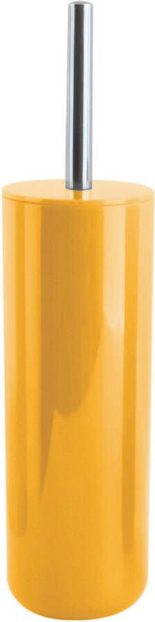 Spirella MSV Porto Toilet wc-borstel in houder kunststof saffraan geel 38 cm Toiletborstels