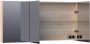 BRAUER Plain Spiegelkast 140x70x15cm 3 links- en rechtsdraaiende spiegeldeuren hout white oak SK-PL140WO - Thumbnail 2