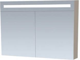 Tapo New Future spiegelkast Taupe 100cm dubbelzijdige spiegels verlichting & stopcontact