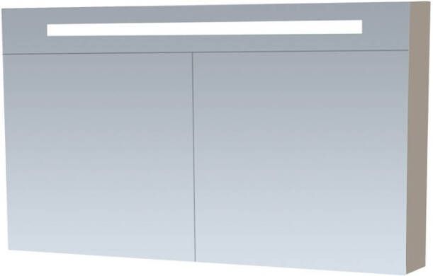 Tapo New Future spiegelkast Taupe 120cm dubbelzijdige spiegels verlichting & stopcontact