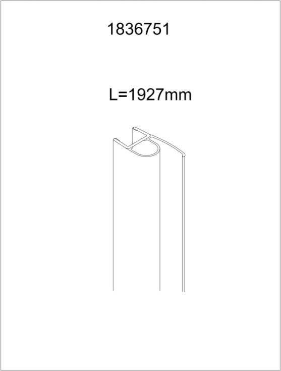 Sub Free Mix verticale afdichtingsstrip 192 7 cm mat zwart