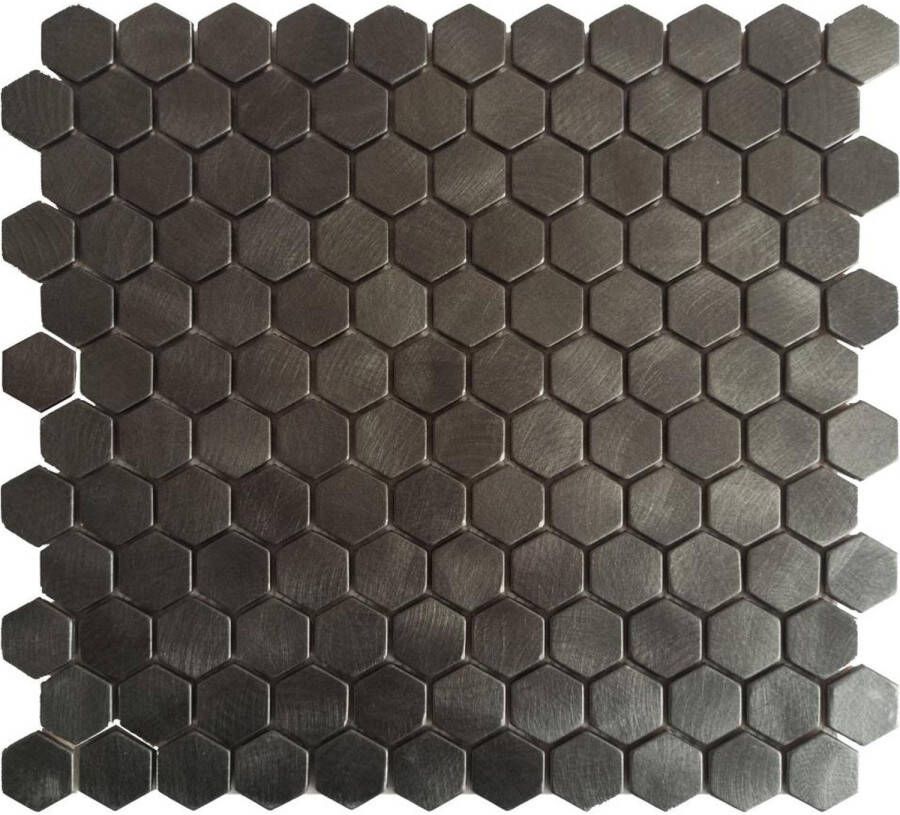 Dune Mozaiek Tegels Reflections Hexagon 29x30.5 cm Gunmetal
