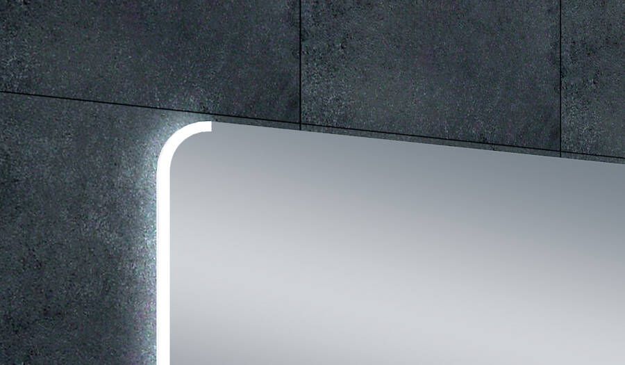 Wiesbaden Badkamerspiegel Bracket | 100x60 cm | Rechthoekig | Directe en indirecte LED verlichting | Touch button | Met verwarming