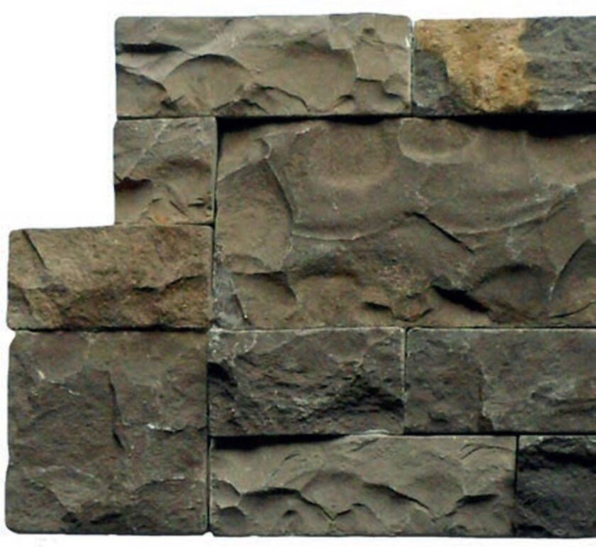 Stabigo Wall Cladding 10 Grey Brown steenstrips 25x50 cm grijs mat