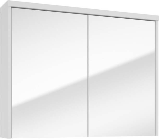 Fontana Basic spiegelkast 80cm met 2 deuren wit mat