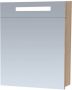 BRAUER 2.0 Spiegelkast 60x70x15cm verlichting geintegreerd 1 rechtsdraaiende spiegeldeur MFC legno calore 7256 - Thumbnail 2