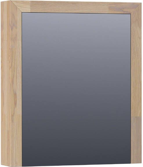 BRAUER natural wood Spiegelkast 60x70x15cm 1 rechtsdraaiende spiegeldeur hout grey oak 70451R