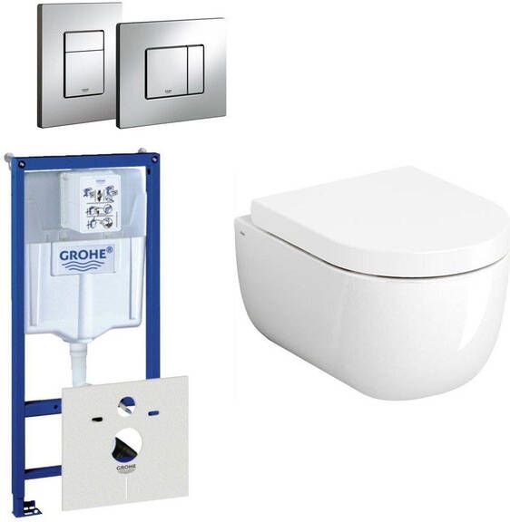 Clou Hammock Compact Toiletset inbouwreservoir wandtoilet softclose quickrelease bedieningsplaat verticaal horizontaal chroom 0720001 0729205 sw106248 sw106250