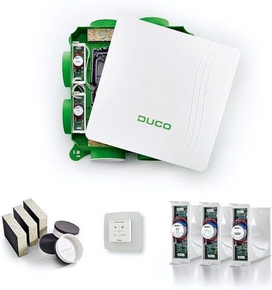 DUCO All-in-one pakket met Box Focus 2 CO2 regelkleppen vocht regelklep bedieningsschakelaar en Silent Plus Pakket 0000-4642