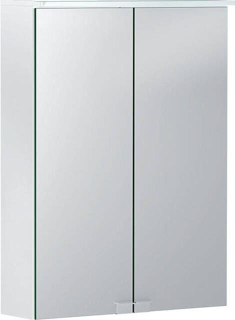 Geberit Option spiegelkast met verlichting 2 deuren 50x67 7cm wit 500257001