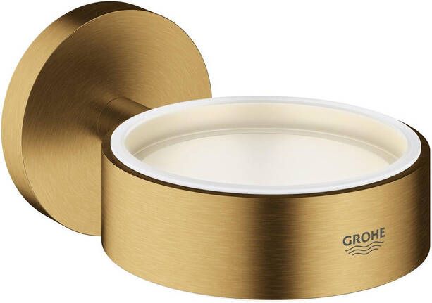 GROHE Essentials Glas - zeepschaaphouder rond wand 1 gats metaal cool sunrise geborsteld