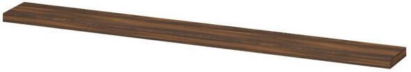 INK wandplank in houtdecor 3 5cm dik vaste maat voor vrije ophanging inclusief blinde bevestiging 120x20x3 5cm noten