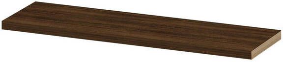 INK wandplank in houtdecor 3 5cm dik voorzijde afgekant voor ophanging in nis 120x35x3 5cm koper eiken