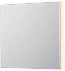 INK SP32 rechthoekige spiegel in stalen kader met dimbare indirect LED-verlichting spiegelverwarming color changing en schakelaar 80 x 4 x 80 cm mat wit