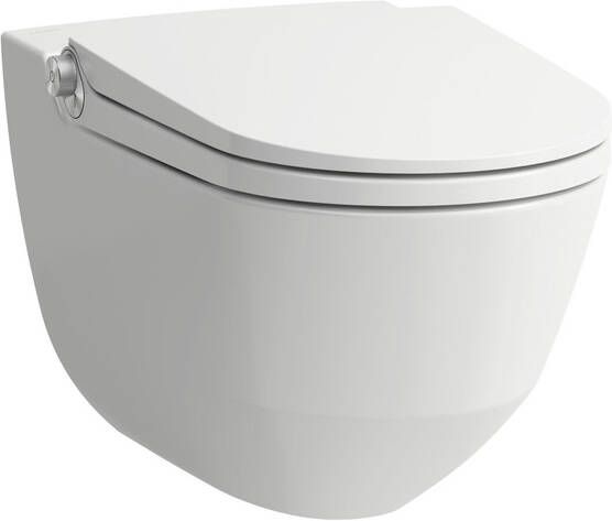 Laufen Cleanet RIVA Douche WC 35.5x60x41.5cm diepspoel incl. closetzitting met deksel en softclose keramiek Glans Wit H8206914000001