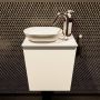 Mondiaz Fowy toiletmeubel 40x50x23cm talc mat 1 kraangat wasbak: links 1 deur solid surface met blad MDF kleur wasbak: zwart FOWY59001talcurban - Thumbnail 2
