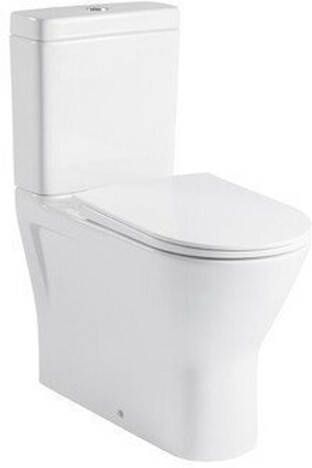 GO by Van Marcke XComfort PACK staand toilet verhoogd 45 cm zonder spoelrand muuraansluiting H PK 18 cm met dunne zitting softclose wit RST16AWHA+RST15AWHA+RESC0004 - Foto 2
