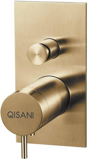 Qisani Flow thermostatische inbouwkraan met inbouwdeel Geborsteld PVD Gold (goud) 25610.06