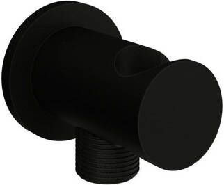 Vtwonen Solid handdouchehouder met doucheslangaansluiting 5 x 7 cm mat zwart