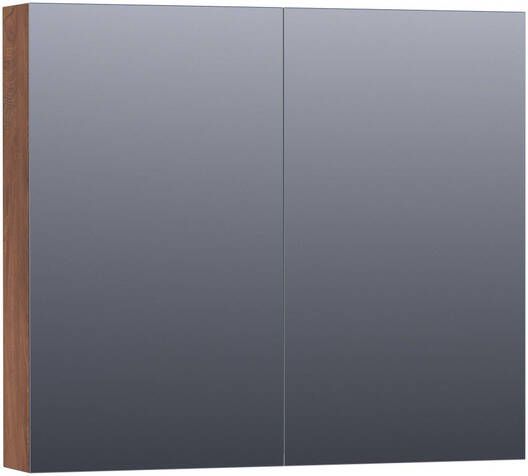 BRAUER Dual Spiegelkast 80x70x15cm 2 links- rechtsdraaiende spiegeldeur MFC viking shield 7268 - Foto 1