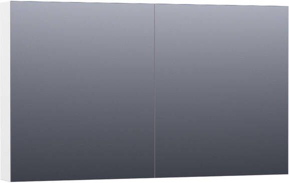 BRAUER Plain Spiegelkast 120x70x15cm 2 links rechtsdraaiende spiegeldeuren MDF mat wit SK-PL120MW - Foto 1