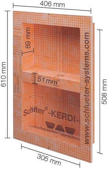 Schluter Kerdi-Board-N Inbouwnis met schap 30 5x50 8cm betegelbaar