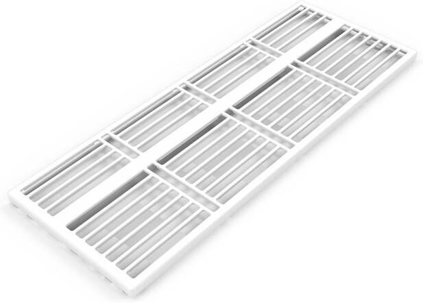 Stelrad bovenrooster voor radiator 60x16cm type 33 60x16cm Staal Wit glans R30023306