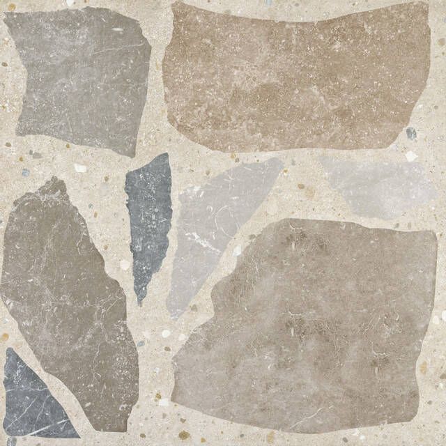 STN Cerámica Glamstone keramische vloer- en wandtegel natuursteenlook gerectificeerd 75 x 75 cm warm