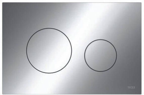 TeCe Loop wcbedieningsplaat van kunststof voor duospoeltechniek 220 x 150 x 5 chroom glanzend 9240921