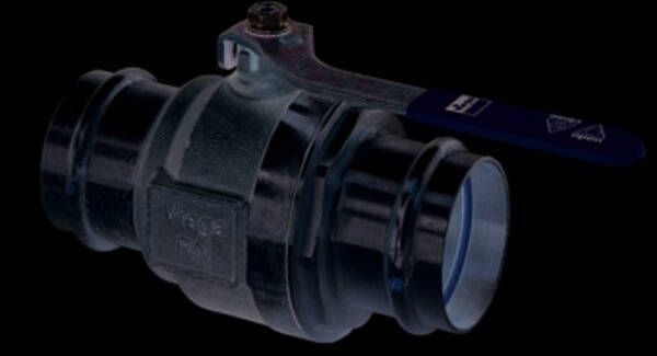 Viega Profipress-G kogelkraan gas SC brons 15mm afsluitbaar max. 5 bar 492854