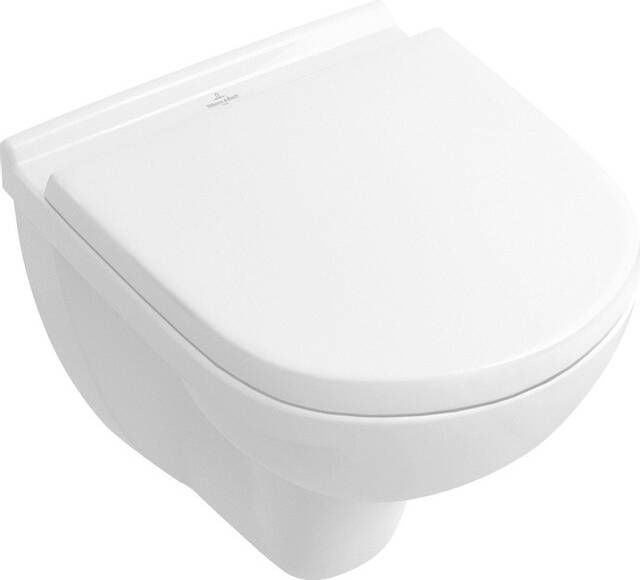 Villeroy & Boch O.novo CombiPack hangend toilet diepspoel CeramicPlus compact inclusief toiletzitting met softclose en quickrelease wit