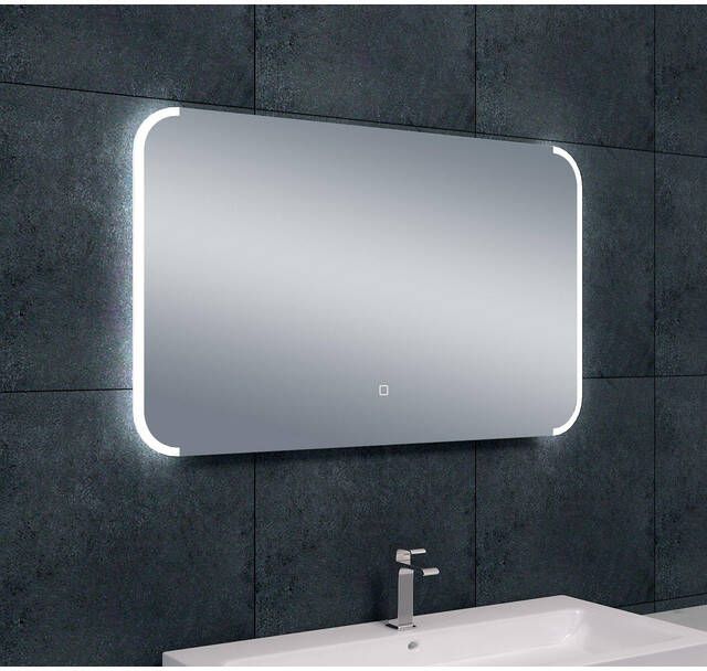 Wiesbaden Bracket spiegel rechthoek met LED dimbaar en spiegelverwarming 100 x 60 cm 38.3781