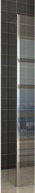 Wiesbaden Comfort zijwand met hoekprofiel 300 x 20000 x 10 mm nano helder glas chroom 20.3819