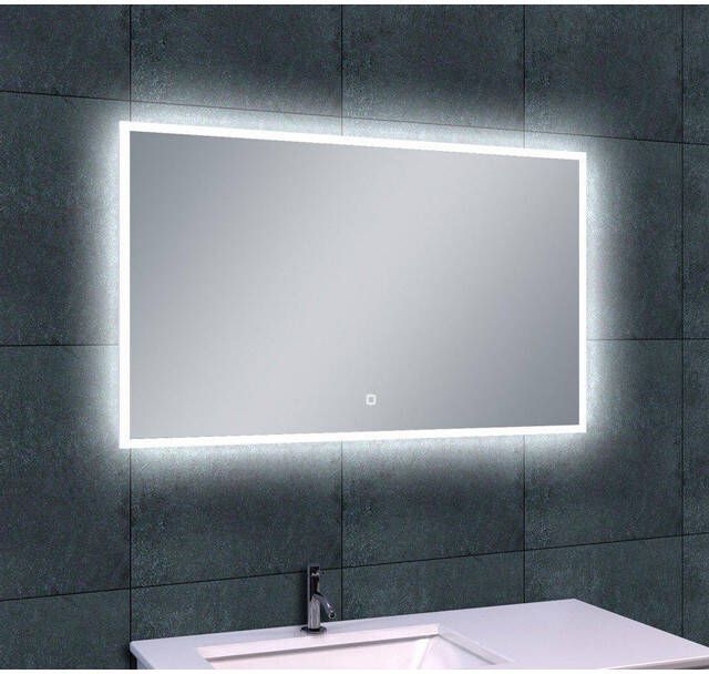 Wiesbaden Quatro spiegel rechthoek met LED dimbaar en spiegelverwarming 100 x 60 cm 38.4113