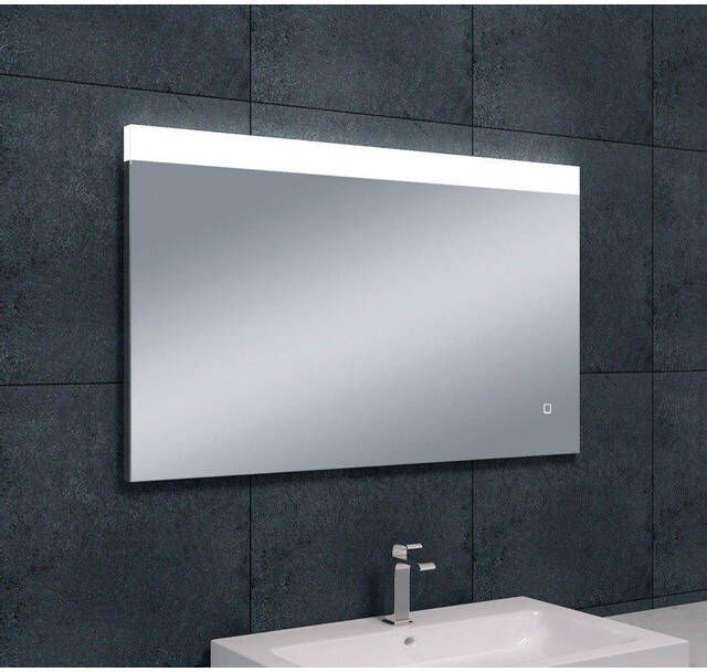 Wiesbaden Single spiegel rechthoek met LED dimbaar en spiegelverwarming 100 x 60 cm 38.3786