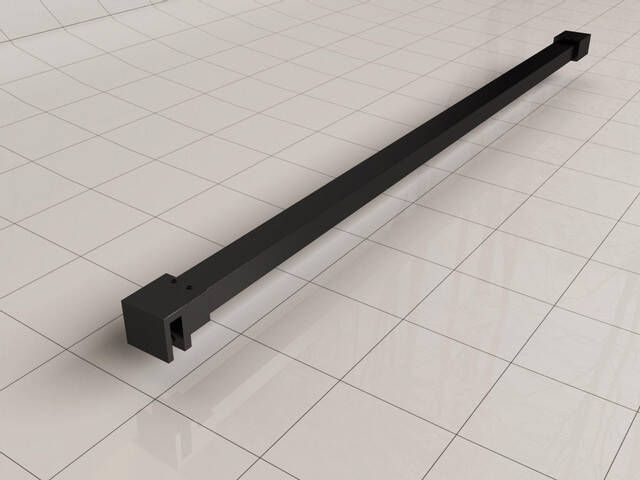 Sub SlimLine stabilisatiestang inclusief muur- en glaskoppeling 120 cm mat zwart