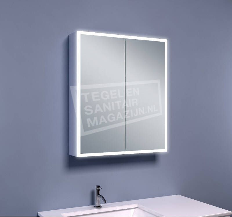Schulz Viertel Spiegelkast met Verlichting (60x70x13 cm)