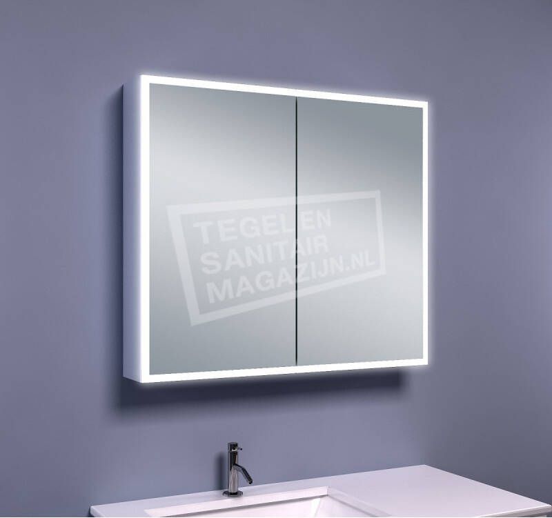 Schulz Viertel Spiegelkast met Verlichting (80x70x13 cm)