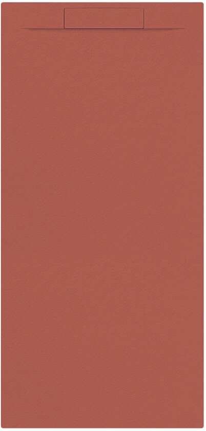 Allibert Douchebak + Sifon Rectangle 180x80 cm Mat Rood Terracotta